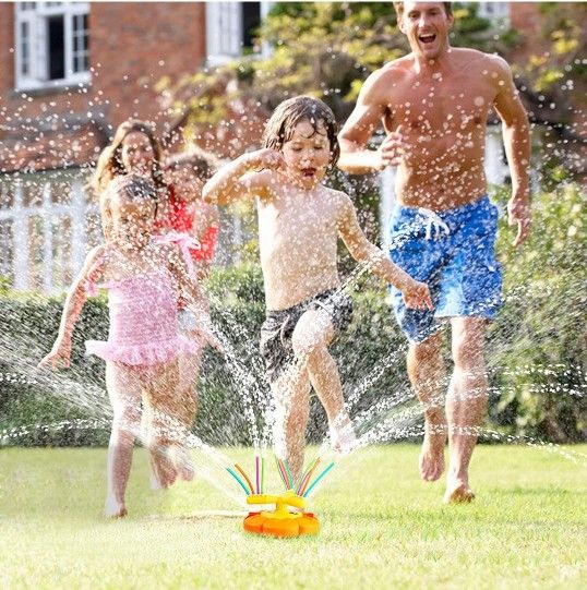 LUPPLE Kids Sprinkler for Yard, Summer Toddler Water Sprinkler Outside Toys for Outdoor Play, Gift for Age 3 4+ Boy Girl Backyard Water Fun Activities