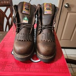 JUSTIN WORK BOOTS SIZE 7 EE MEN'S 