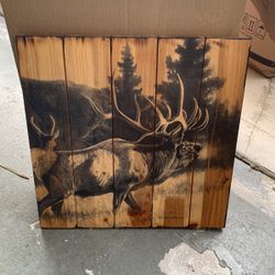 Wood Burning Elk