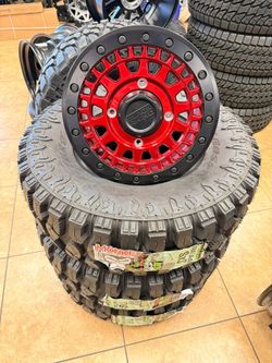 15" Parker Black Rhino Beadlock ATV UTV Can-Am Wheels Set