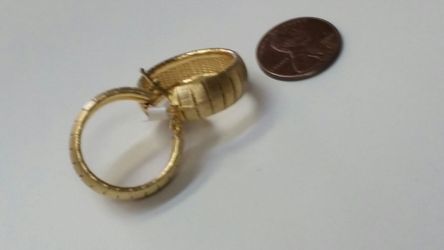 Gold over sterling silver .925 hoop earrings with pin catch...