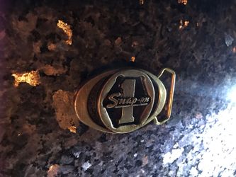 Snap-On Tools  #1 Vintage Solid Brass Belt Buckle
