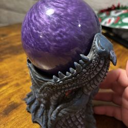 Purple Dragon Head Orb Light – Fantasy / Medieval Décor, Works Perfectly