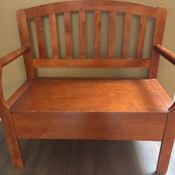 Wood Storage Bench 