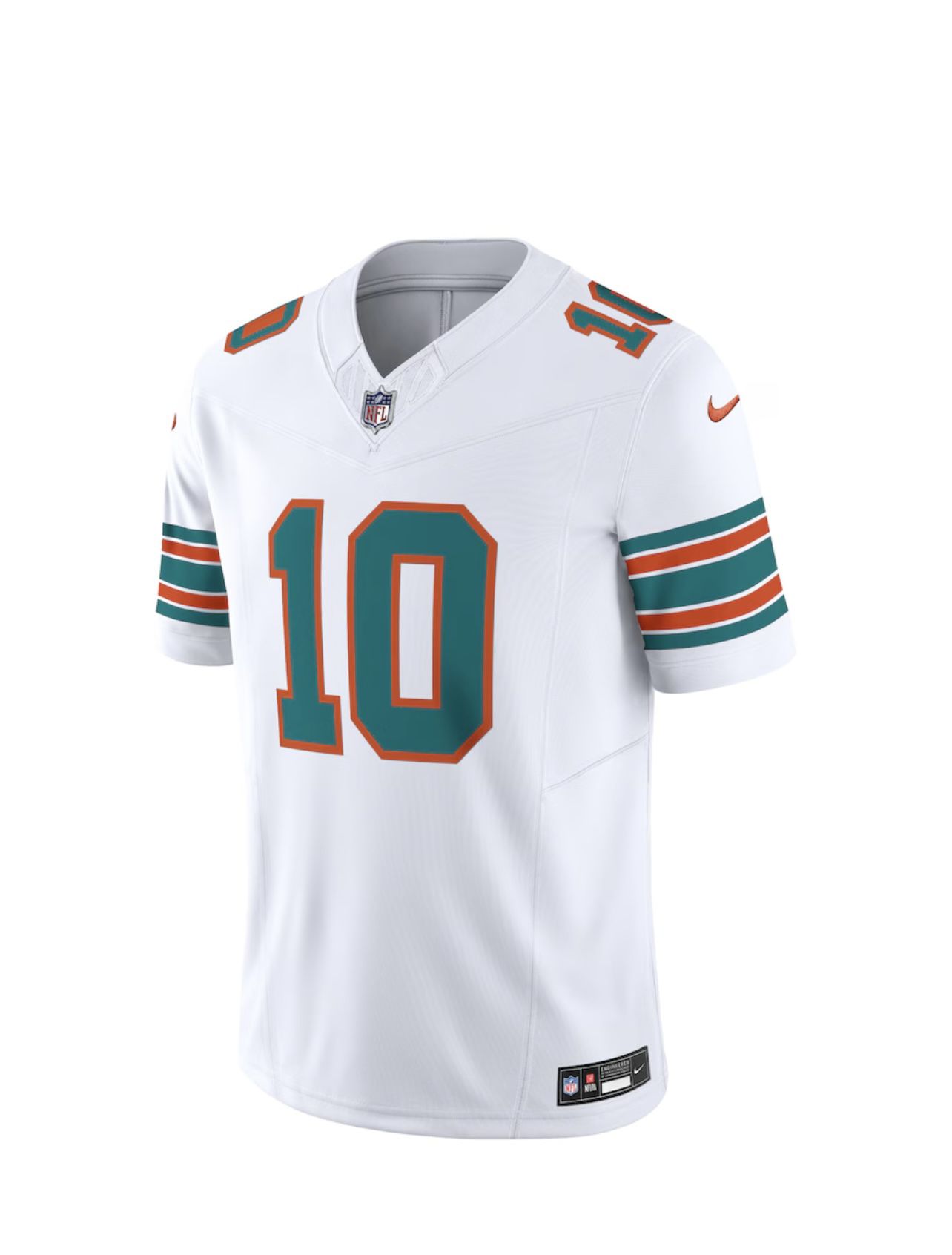 Men’s Nike On Field Tyreek Hill #10 Miami Dolphins White Jersey 3XL