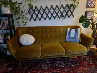 FREE Gold/yellow velvet couch