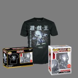 Funko Pop! Tees Yu-Gi-Oh Blue Eyes Toon Dragon  Bundle 