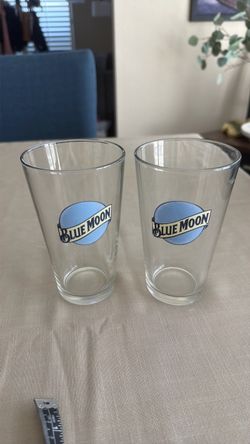 Blue Moon Pint Glasses Set of 2