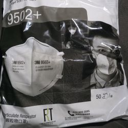 3M 9502+ KN95 Masks 50pk.