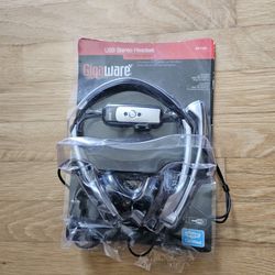 New Gigaware 43/122 Wrap Around USB Stereo Headset for sale