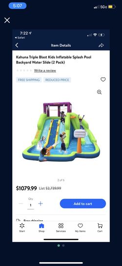 Brand New Triple Blast Water slide