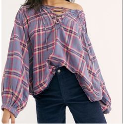 Free People Cloudbreaker Plaid Tunic
