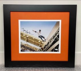 Tony Hawk Signed Autographed Photo JSA Authenticated Custom Wood Frame / Matting