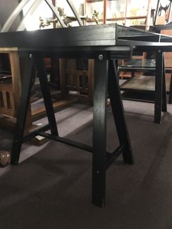 Glass top desk with espresso finish