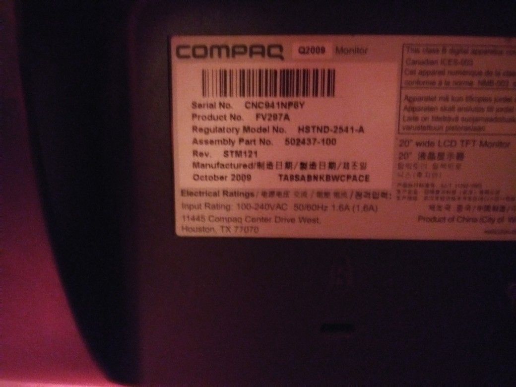 Compaq computer monitor