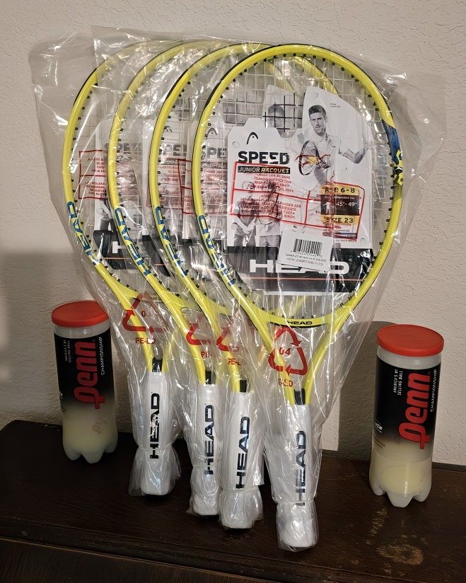 Four Head Speed 23 Junior Racquets - Strung and New⁸
