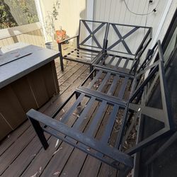 Asher Springs Metal Sectional Frames - 4 Pieces (No Cushions)