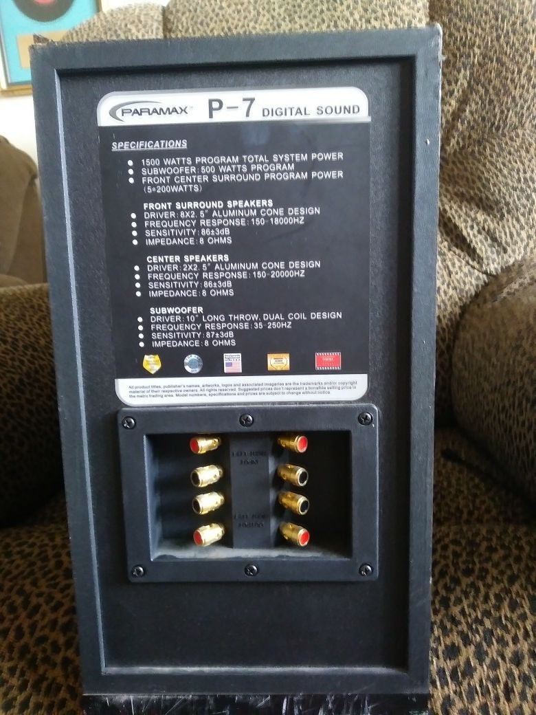 PARAMAX P-7 digital sound speaker system