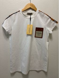 Burberry White Short-Sleeve Cotton Tee