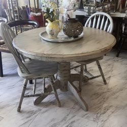 Frame House Rustic Dinning Table With 2 Chairs 