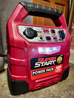 Super Start Power Pack 600 Peak Amp Jump Starter / $25