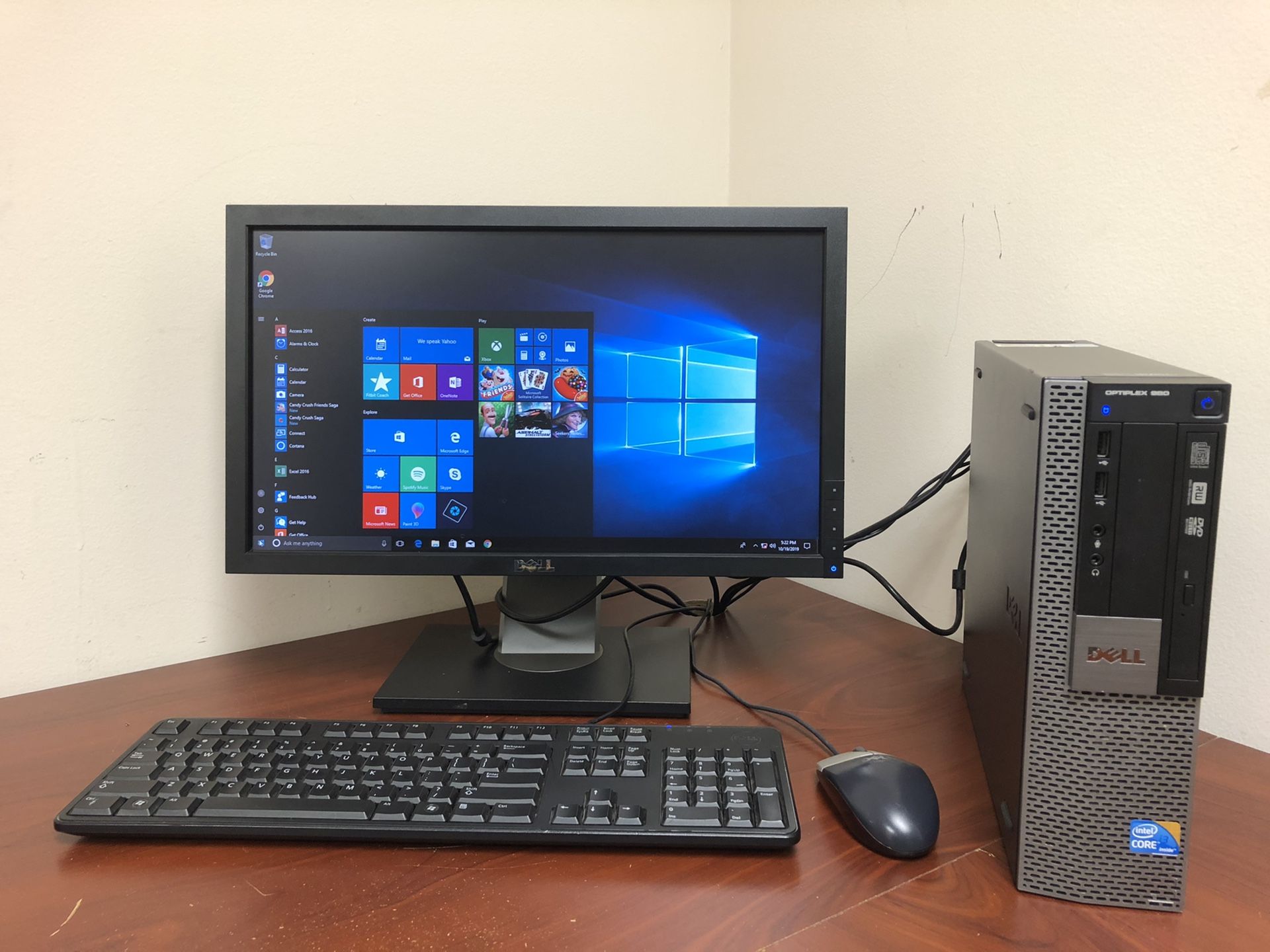 Dell Optiplex 980 Complete Desktop with 20” Screen Microsoft Office 2016