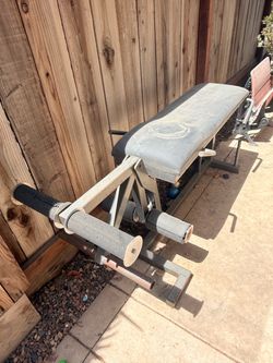 Adjustable Weight Bench with Leg Curl Attachment