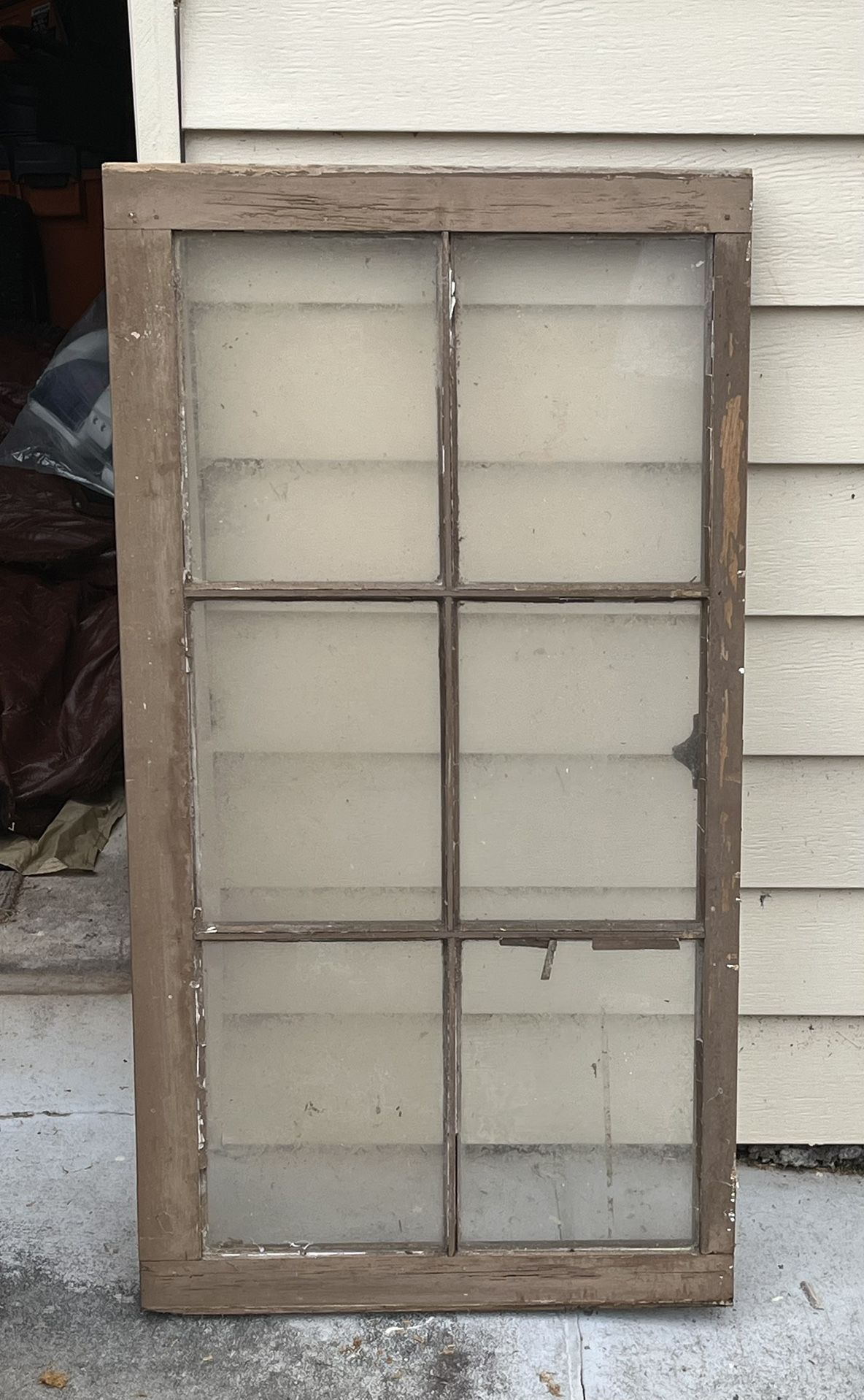 Vintage Paned Window For Repurposing/upcycling