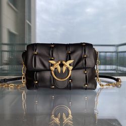 Pinko Puff Pillow Bag Shoulder Bag Black 