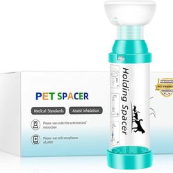 Cat Inhaler Spacer with Round Silicone Mask – Feline Aerosol Chamber for Cats with a Respiratory Condition (Includes 1 Mask Sizes)
