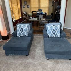 2 chaise sofa bed chairs