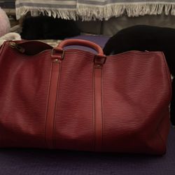 Louis Vuitton Epi Leather Keepall Bandouliere 50 Red
