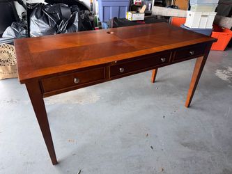 Elegant Wood Writing Desk with 3 Drawers