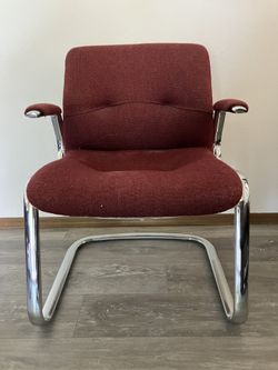 Postmodern Steelcase Chrome Chair 