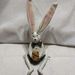Adorable shelf-sitting bunny 6” Figurine Easter Decor