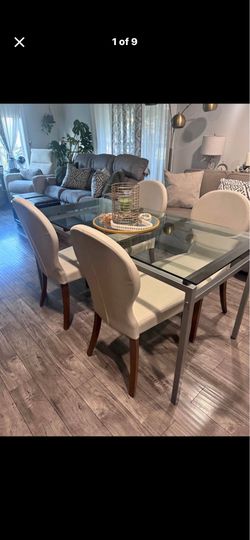 Dinner table with chairs