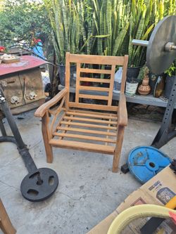 Outdoor wood chairs