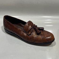 Cole Haan Mens Brown Woven Leather Loafers Tasseled Size 8.5 SINGLE RIGHT SHOE  