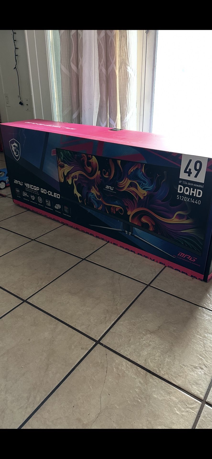 MSI MPG 491CQP QD-OLED 49" 32:9 1800R Curved Gaming Monitor 144Hz 0.03ms NEW $700