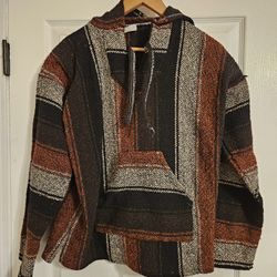 Classic Baja Hoodie - Brown And Black Size L