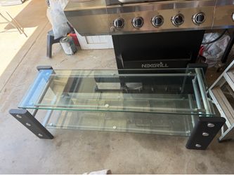 Glass tv stand