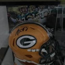 Aaron rogers signed helmet