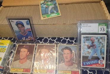850 Baseball Card Lot 1987 Topps Set 1985 Topps Rookie csrd 7.5 Kirby Puckett 9 1961 Topps Cards 1985 Donruss Dwight Gooden More