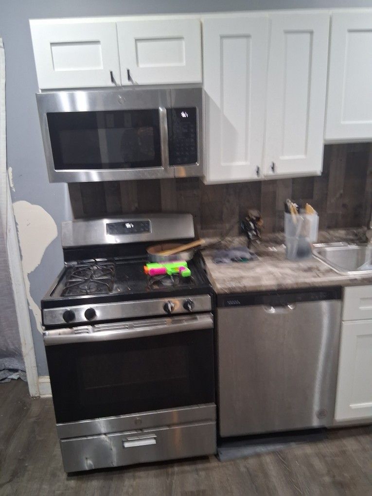 Microwave, Gas Stove & Dishwasher