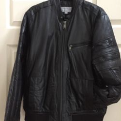 Nwot Marc New York By Andrew Marc Men'S Ludlow Leather Jacket, Black, Size L