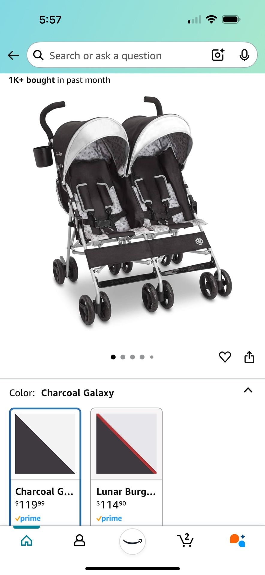 Jeep Double Stroller