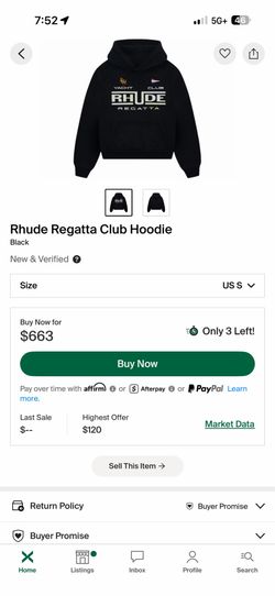 Rhude regatta hoodie