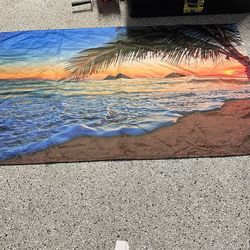 🌅 Beach Island Sunset Tapestry – Thick & Durable