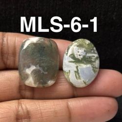 Multi-Stone Mix Shape Gemstone Cabochon-2Pc Lot-MLS-6-1