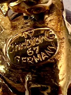 Authentic Vintage 1967 CHRISTIAN DIOR ROOSTER BROOCH PIN (GERMANY)